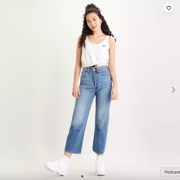 Levis Ribcage Straight Jeans, Size 26, Haight at the Ready wash (medium … - Picture 2 of 12